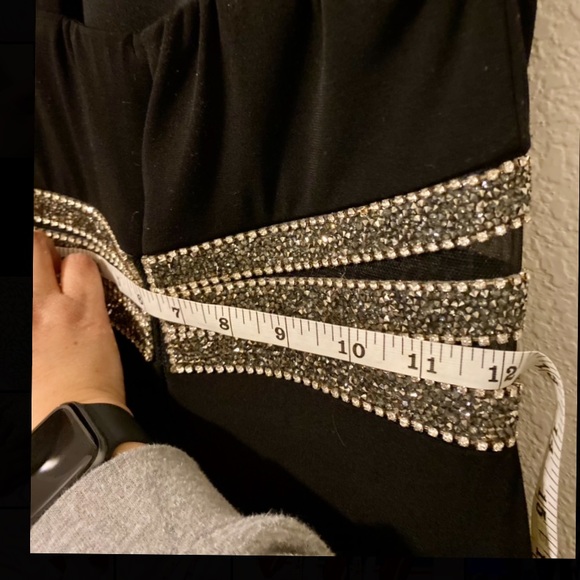 EUC Black Halter Gown with Beaded Waist Sz 1 Dress - Picture 11 of 11